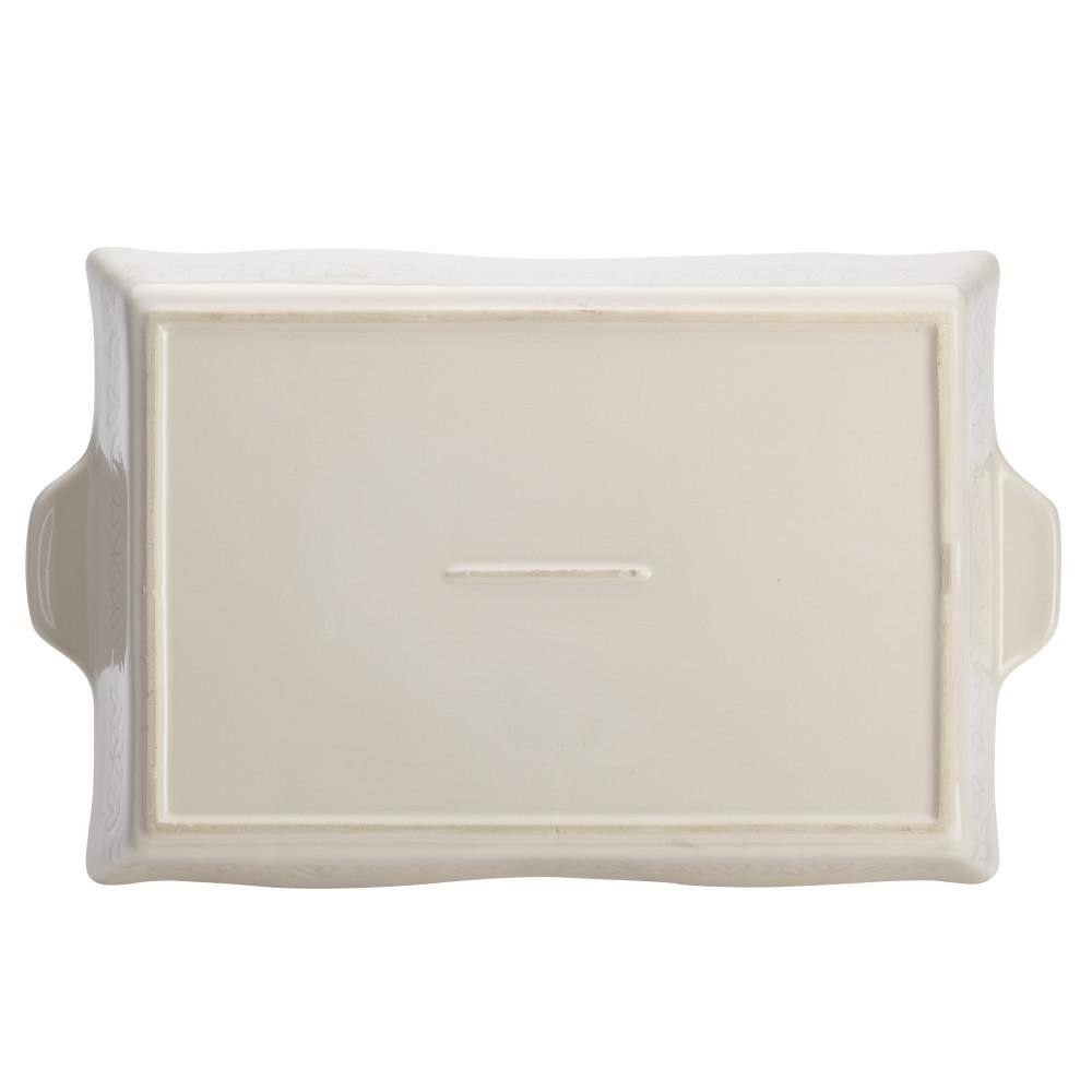 Ayesha Curry Home Collection 9 in. x 13 in. French Vanilla Ceramic Rectangular Baker 46942