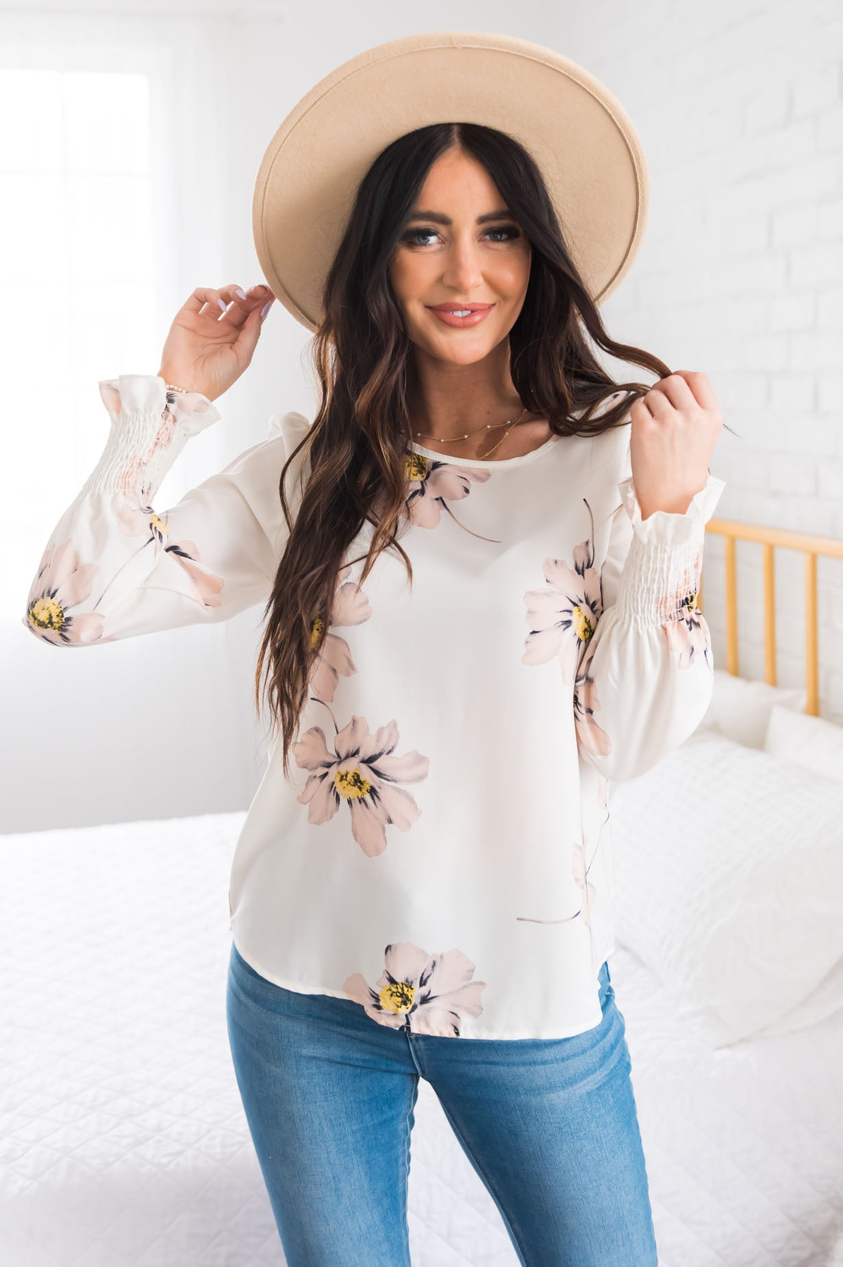 Sunshine and Flowers Modest Blouse