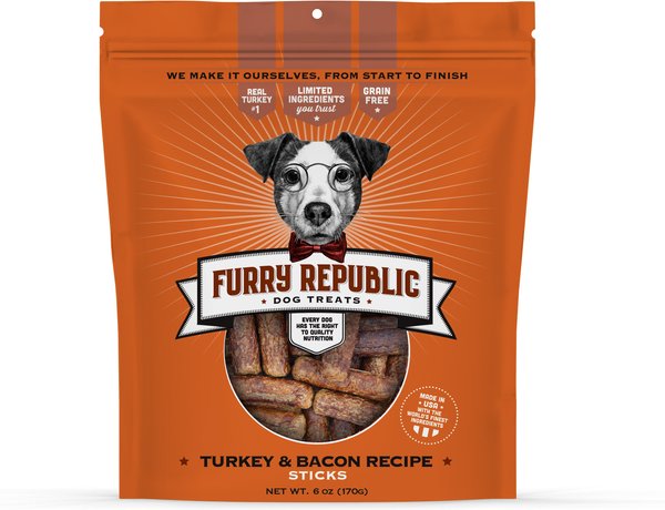 Furry Republic Sticks Turkey and Bacon Recipe Grain-Free Dog Treats