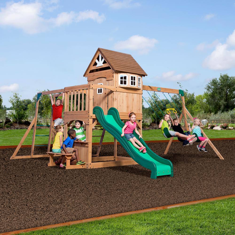 Backyard Discovery Montpelier All Cedar Swing Set 30211FCOM