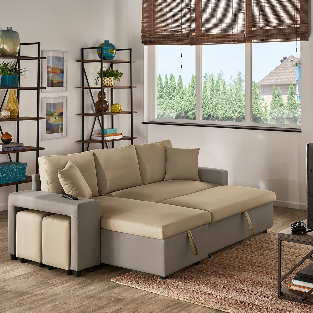 Lorca 2 tone Convertible Sofa with Storage by iNSPIRE Q Modern