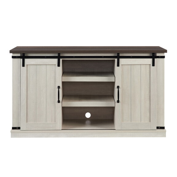 Classic Farmhouse Media TV Stand Transitional Ente...