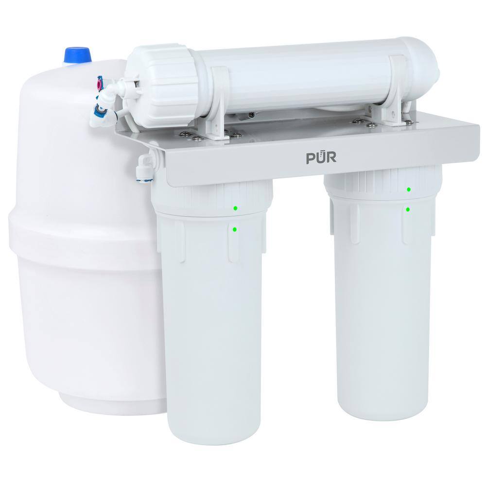 PUR 3-Stage Universal 23.3 GPD Reverse Osmosis Water Filtration System with Faucet PUN3RO