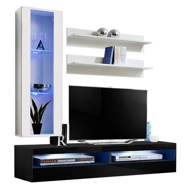 Fly H2 35TV Wall Mounted Floating Modern Entertainment Center