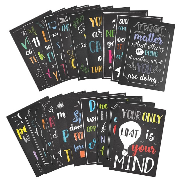 Paper Junkie 20 Pack Motivational Posters With Positive Quotes For Middle And High School Classrooms Bulletin Boards And Gifts 13 X 19 In