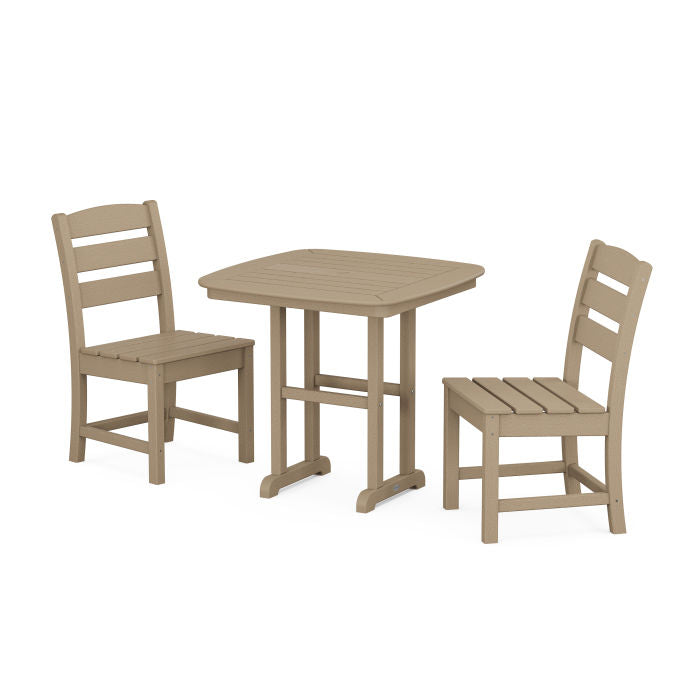 Polywood Lakeside Side Chair 3-Piece Dining Set in Vintage Finish PWS1213-1-V