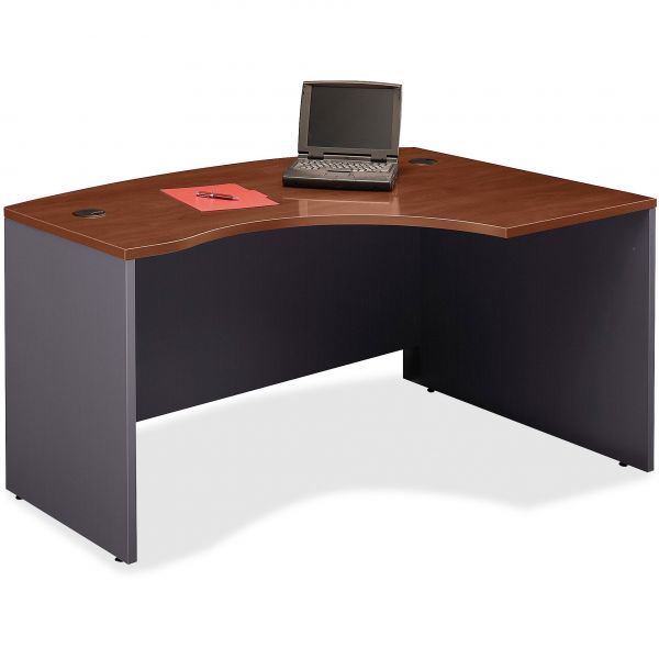 Bush Business Furniture Series C: Hansen Cherry 60W x 43D Right Hand L-Bow Desk Shell