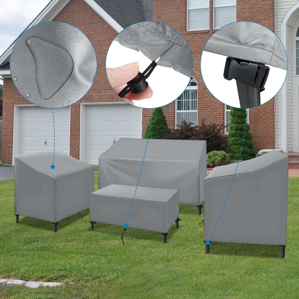 Outdoor Patio Furniture Covers 4 Piece Set Furniture Cover Waterproof