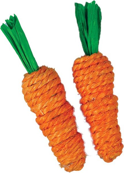 AandE Cage Company Carrots Loofah Small Pet Toy