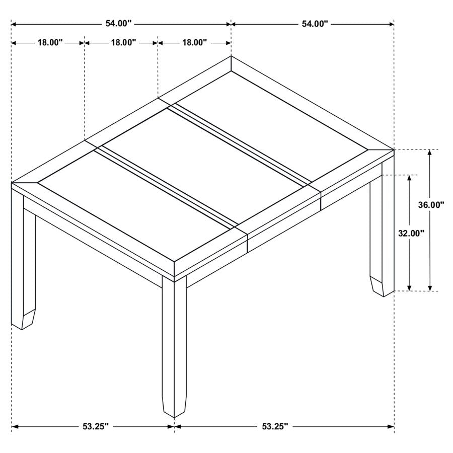 Elodie Counter Height Dining Table With Extension Leaf Grey And Black-121228-S5