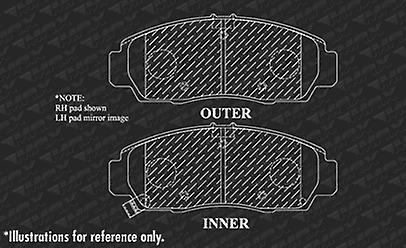 04 05 06 Acura TL w/Auto Trans. Max Performance Ceramic Brake Pads F