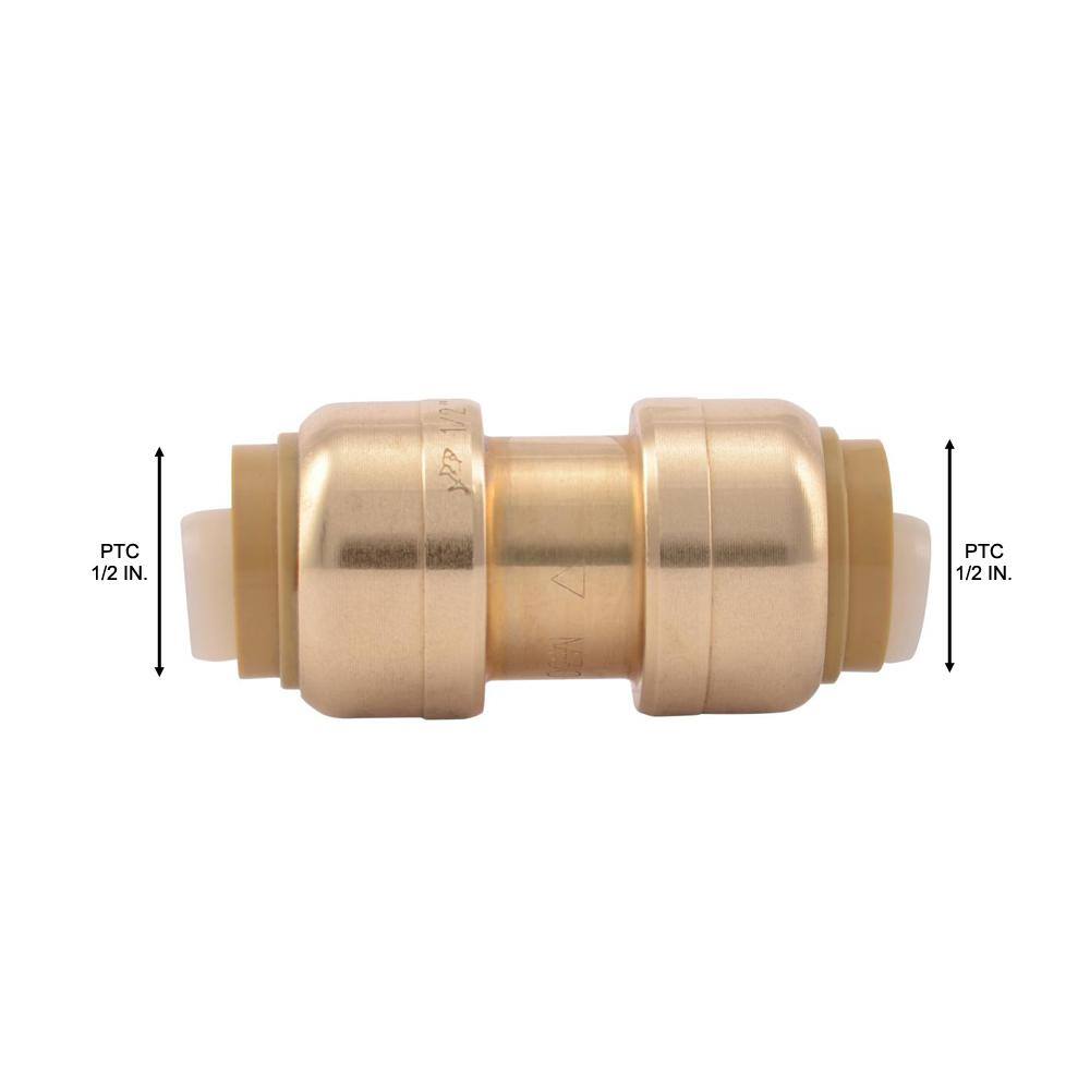 SharkBite 12 in. Push-to-Connect Brass Coupling Fitting Pro Pack (8-Pack) U008LFJ8