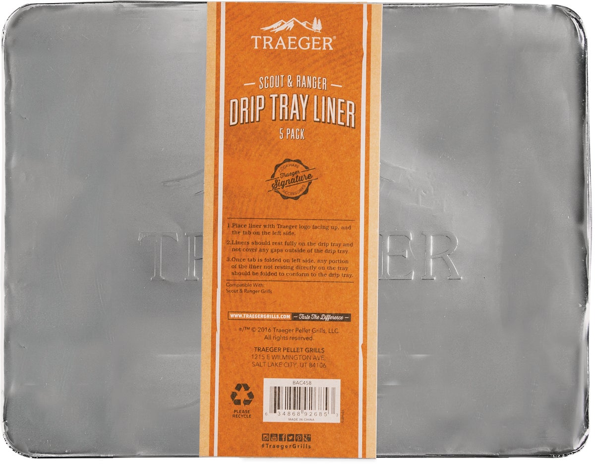 Traeger Aluminum Drip Tray Liner 10.24 In. W. X 13.15 In. L.