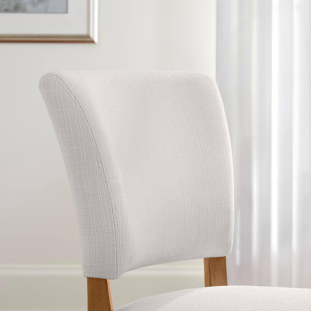 Home Decorators Collection Ivory Upholstered Dining Chairs with Haze Finished Wood Accents (Set of 2) PJC454-PJ222