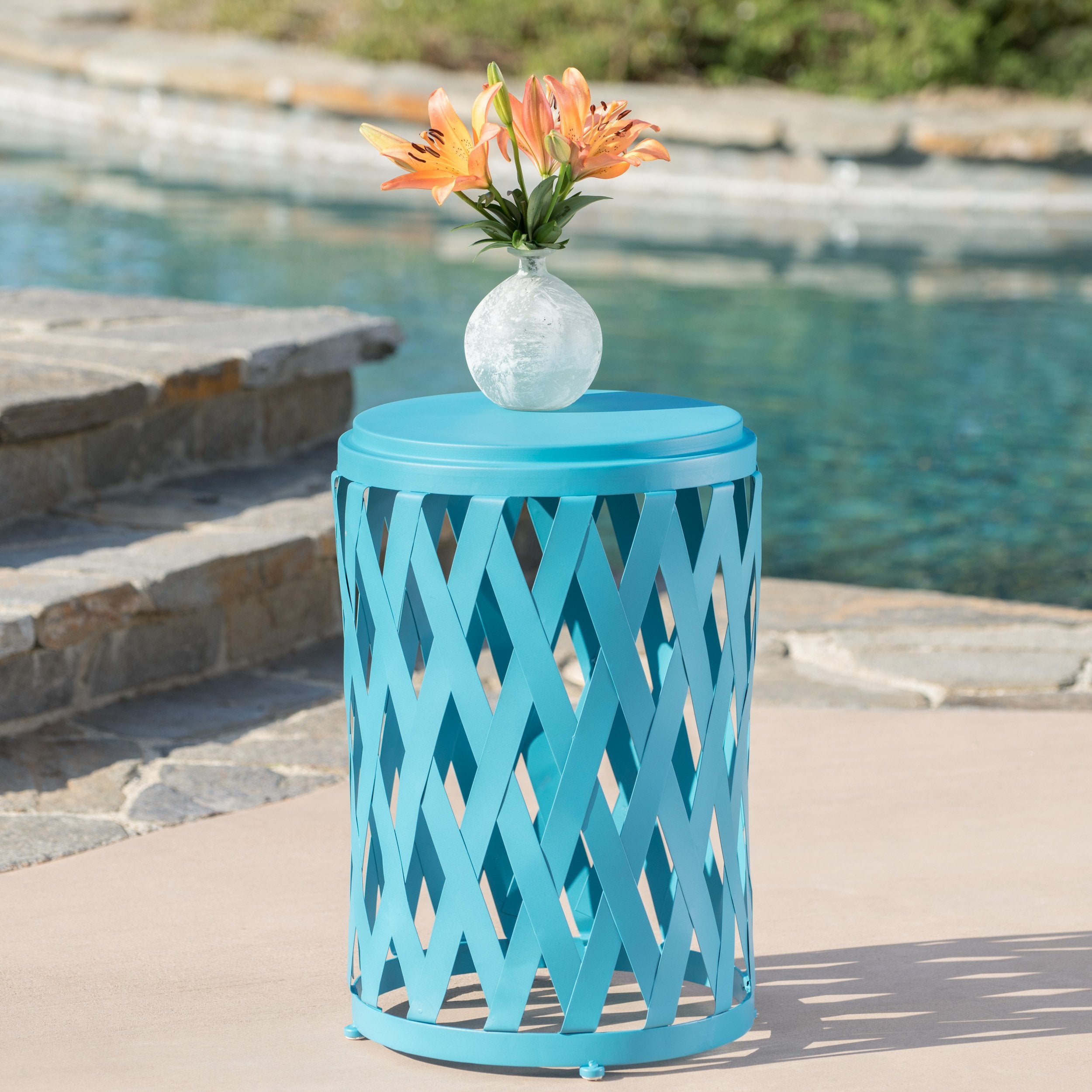 Ellen Outdoor Patio Iron Side Table