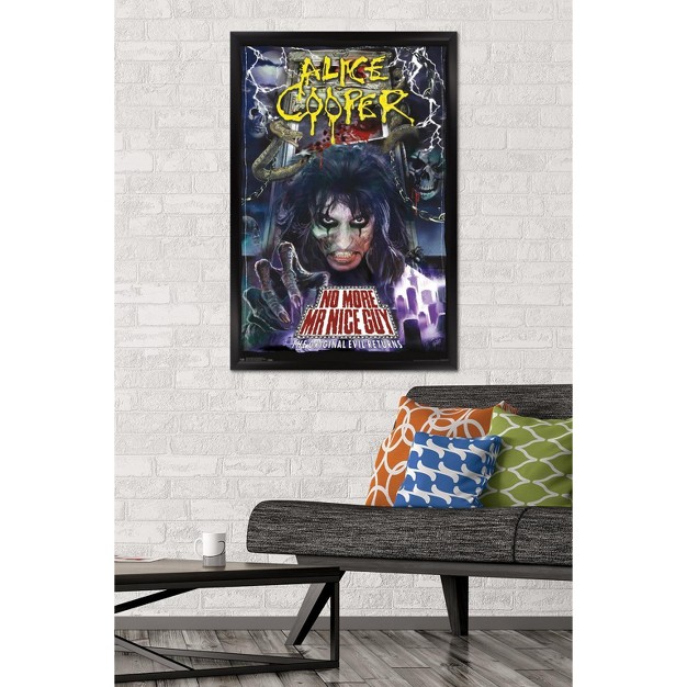 Trends International Alice Cooper No More Mr Nice Guy Framed Wall Poster Prints