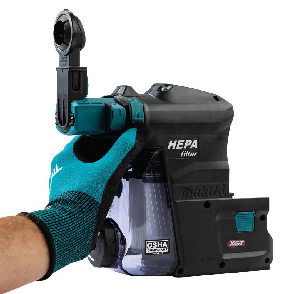 Makita Dust Extractor Attachment with HEPA Filter Cleaning Mechanism DX14 from Makita