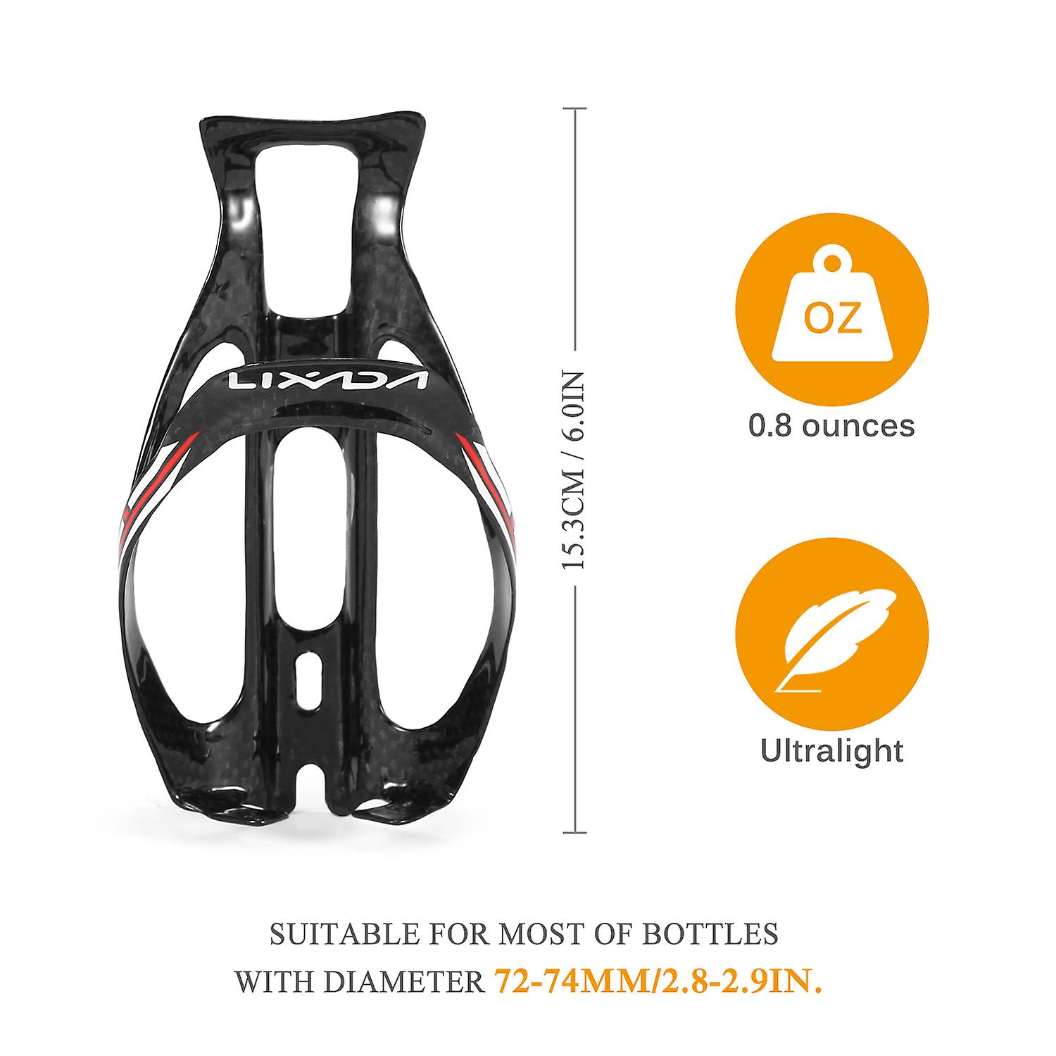 1pcs Lixada Full Carbon Fiber Super-light Bike Bottle Cage Bicycle Water Bottle Holder Cage For Road Bike Mountain Bike No.251216