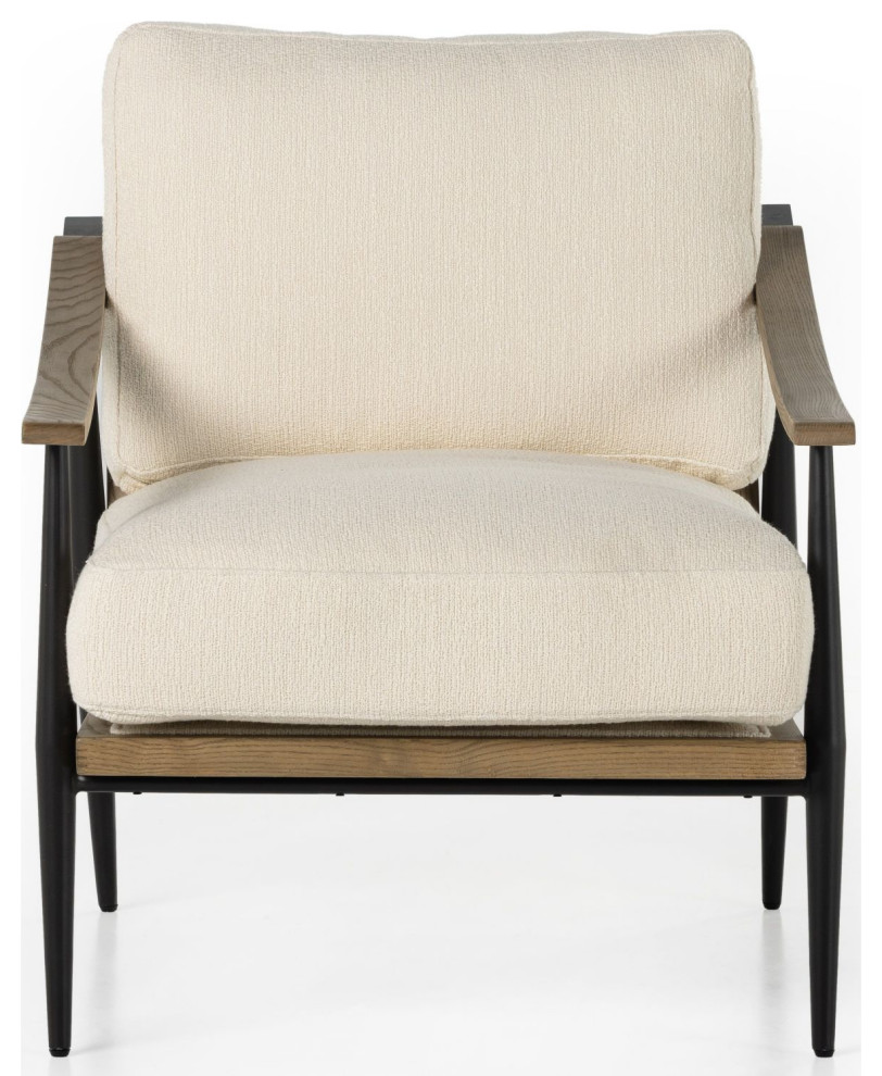 Kennedy Kerbey Ivory Chair   Midcentury   Armchairs And Accent Chairs   by Zin Home  Houzz