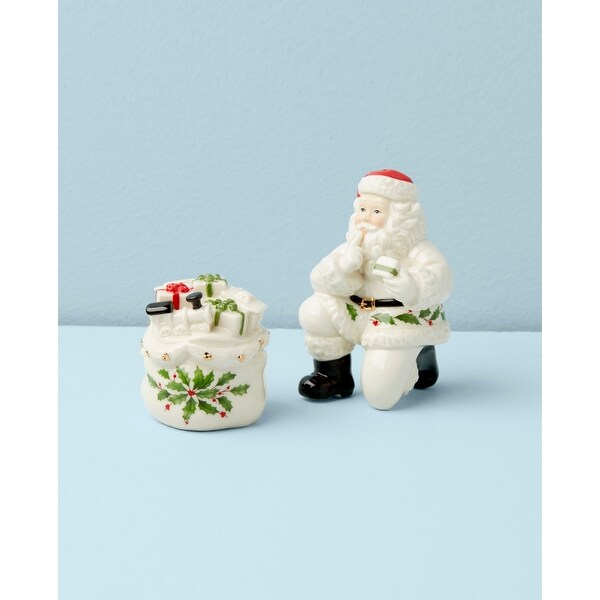 Lenox Holiday Figural Salt and Pepper Set