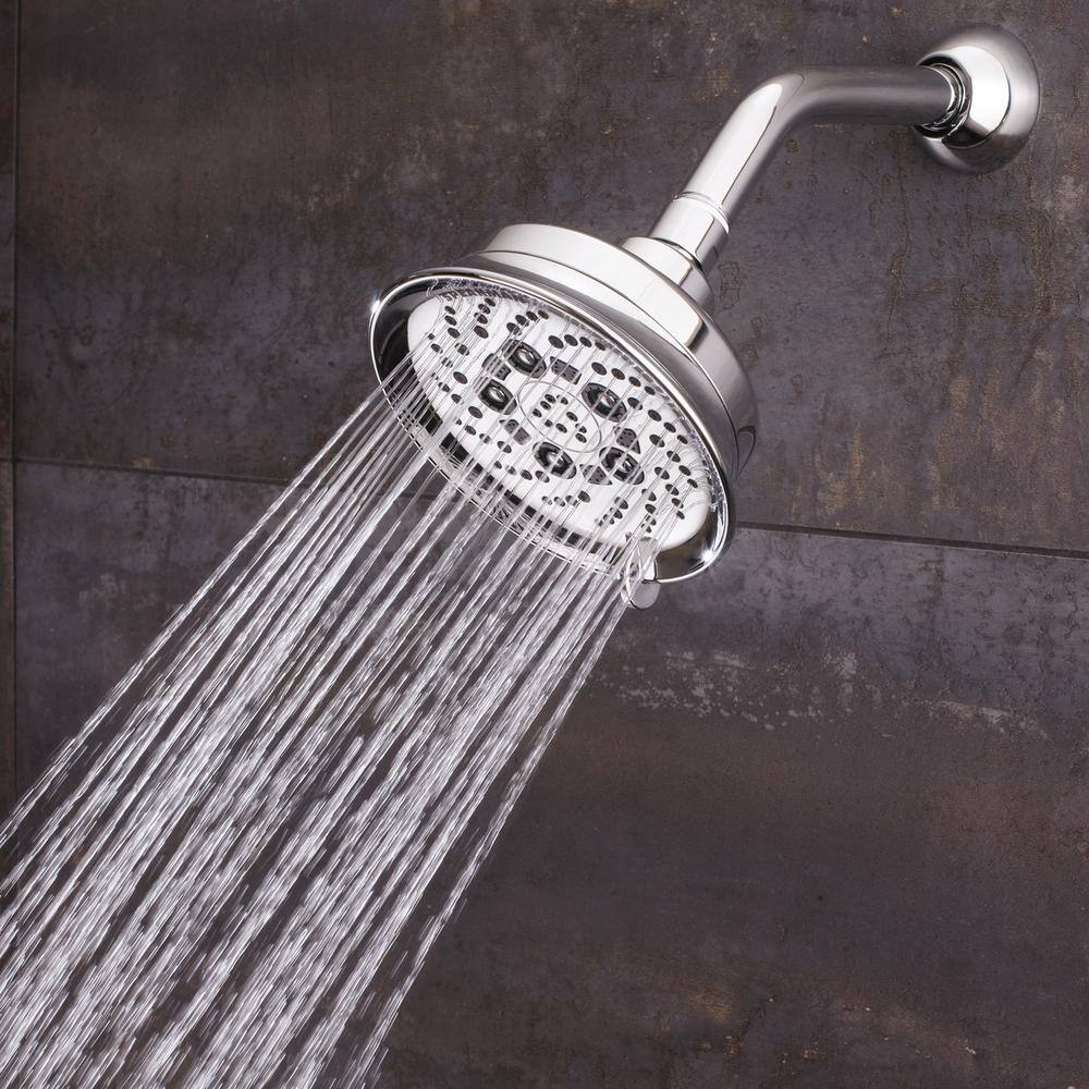 Speakman 5-Spray 5.3 in. Single Wall Mount Fixed Adjustable Shower Head in Polished Chrome SR-124