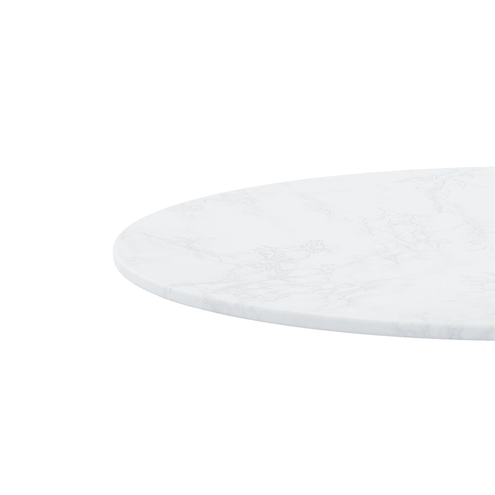 Modern Round Dining Table with Marble Table Top