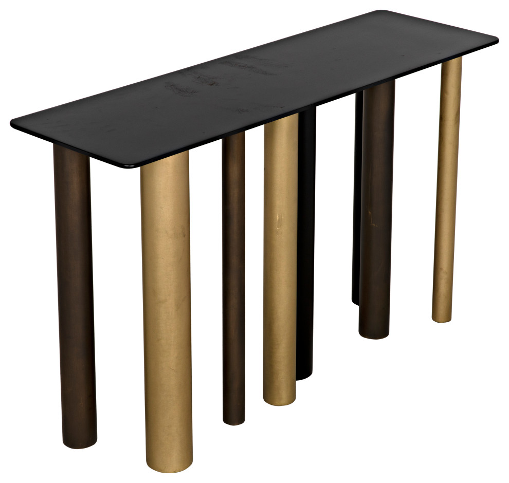 Tessio Console  Steel   Contemporary   Console Tables   by Noir  Houzz