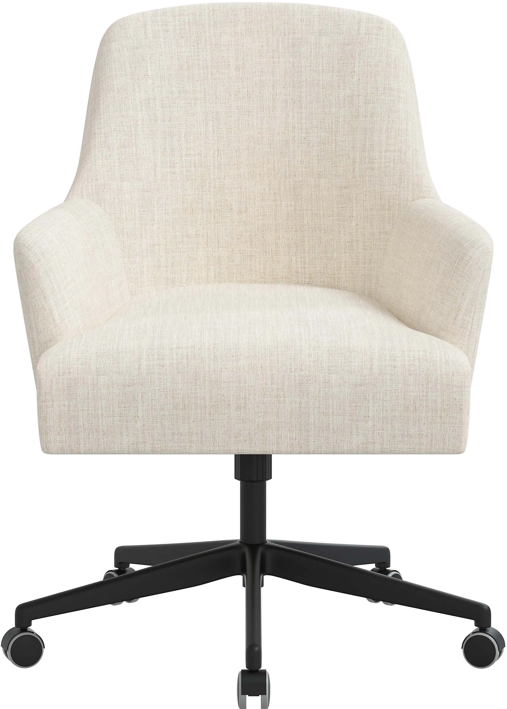 Hudson Linen Talc Office Chair - Skyline Furniture