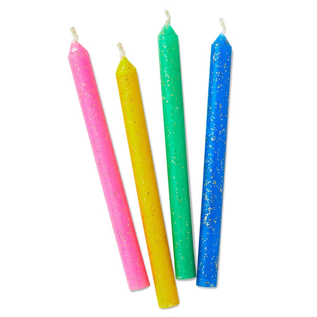 Hallmark  Assorted Color With Glitter Birthday Candles, Set of 16