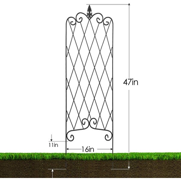 2 Pack Garden Trellis Iron Plant Support Climbing Vines