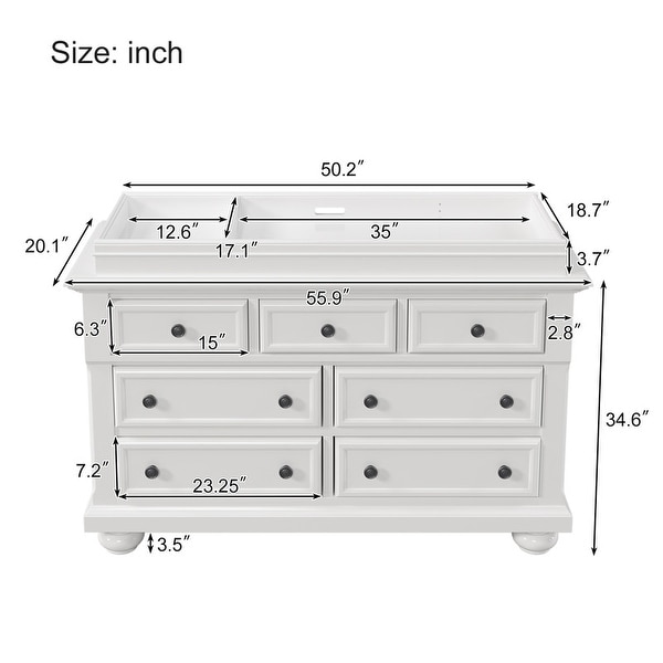 4 Pieces Bedroom Sets 4-in-1 Convertible Crib with Nightstand，Dresser and Changing Topper - - 37527172