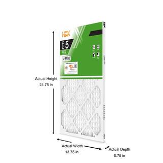 HDX 14 in. x 25 in. x 1 in. Standard Pleated Air Filter FPR 5 HDX1P5-011425