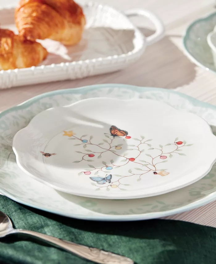 Lenox Butterfly Meadow Seasonal Dessert Plate Set 4 Piece