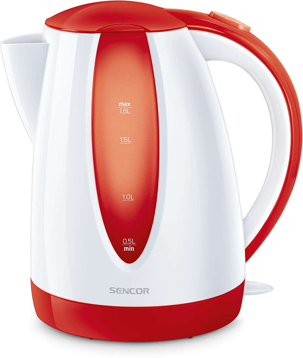 Sencor Red 7-Cup Cordless Manual Electric Kettle