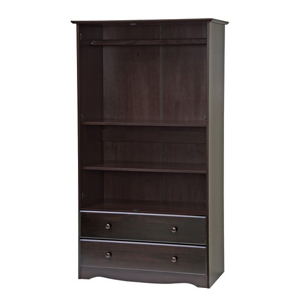 Palace Imports 100% Solid Wood Optional Shelf for 4-Door Cosmo and Smart Wardrobe Armoires - - 14458081