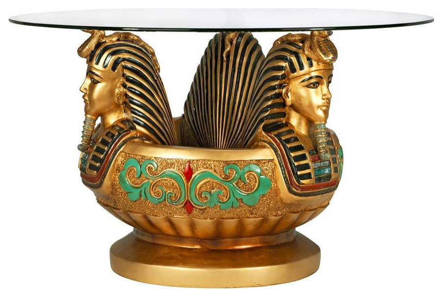 Design Toscano Three Heads Of Tutankhamen Table   Traditional   Coffee Tables   by Kolibri Decor  Houzz