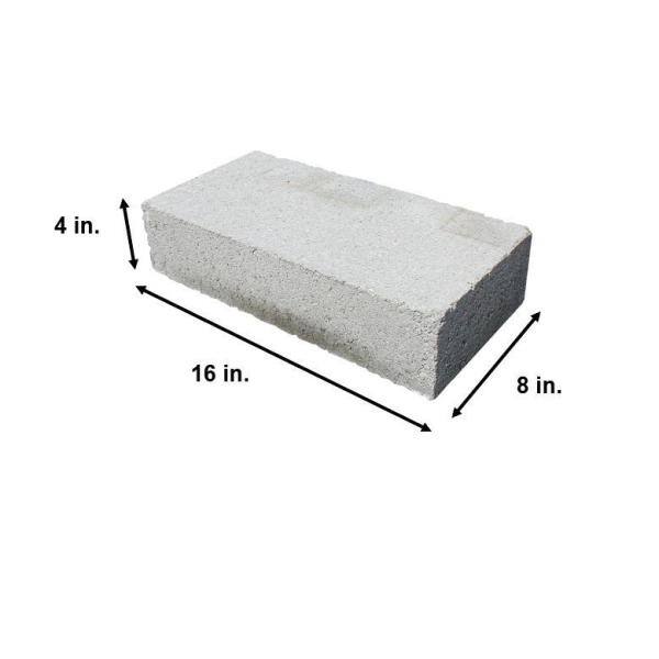 4 in. x 8 in. x 16 in. Solid Concrete Block 30168621