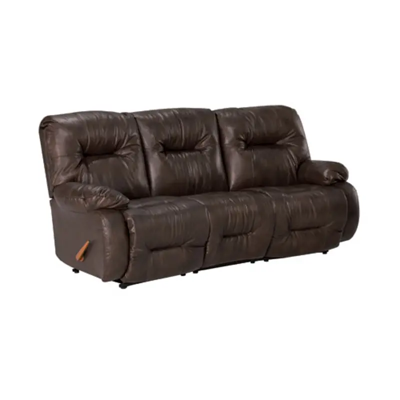 92 Inch Chocolate Leather Motion Sofa