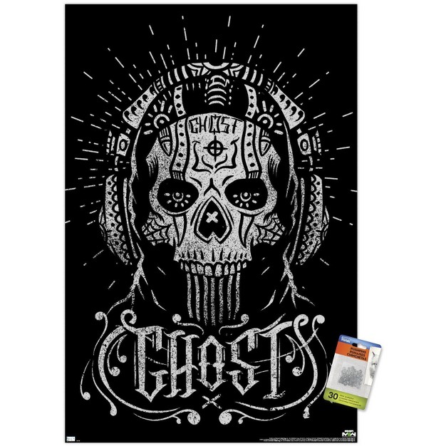 Trends International Call Of Duty Modern Warfare 2 Ghost Calavera Unframed Wall Poster Prints