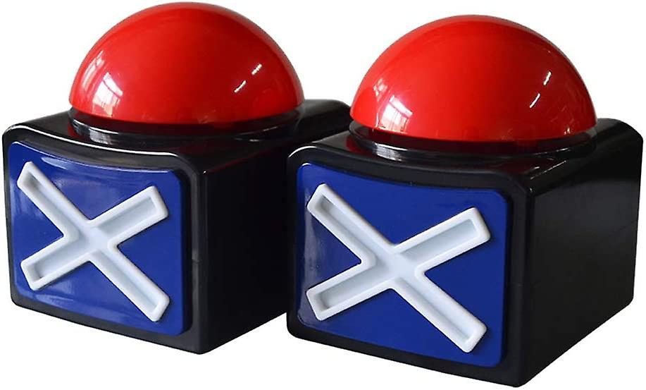 2pcs Game Buzzer， Answer Buzzers For Game Show With Light and Alarm Sound Game Show Button Box Party Contest Prop Toy， Trivia Quiz Got Talent Buzzer For