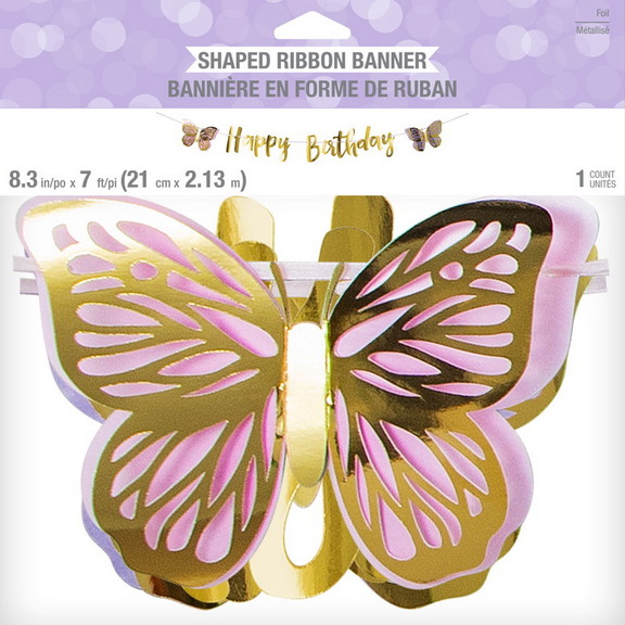 Creative Converting 355771 Golden Butterfly Banner...