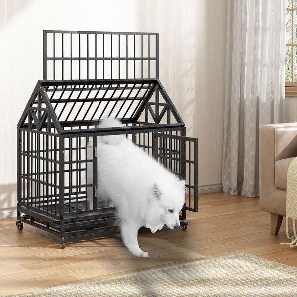 Coziwow by Jaxpety Double Door Heavy Duty Dog Crate and Removable Pan