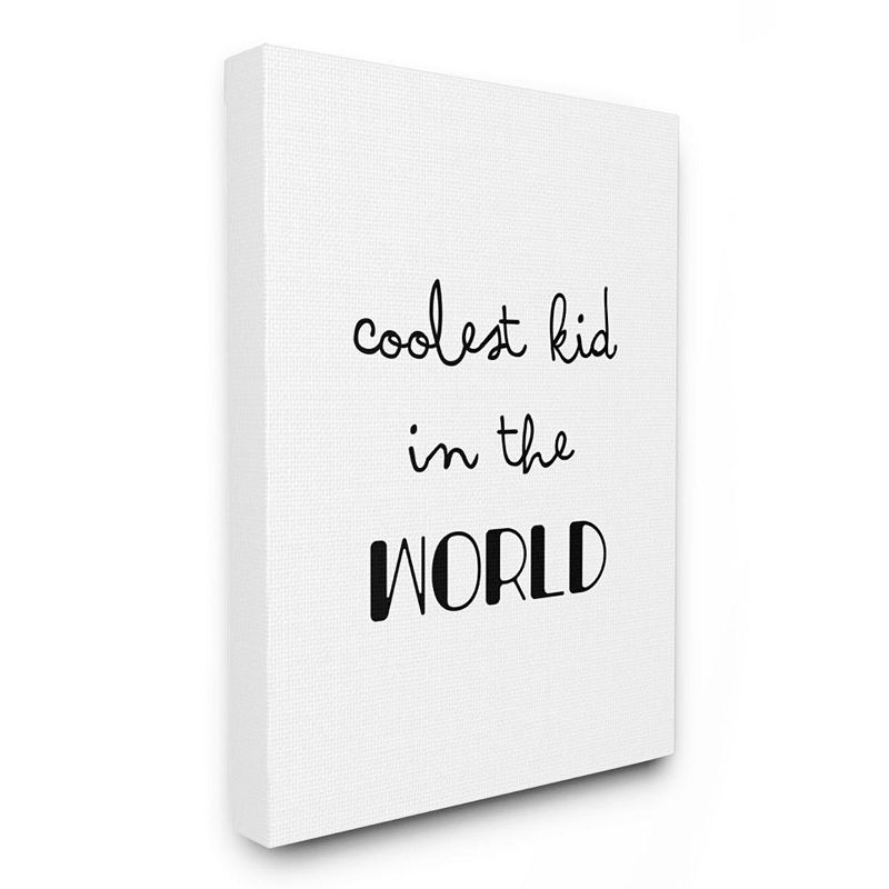 Stupell Home Decor Coolest Kid In the World Phrase Cursive Script Wall Art