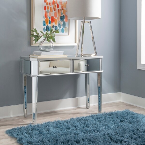 Cascade Mirrored Entryway Console Table