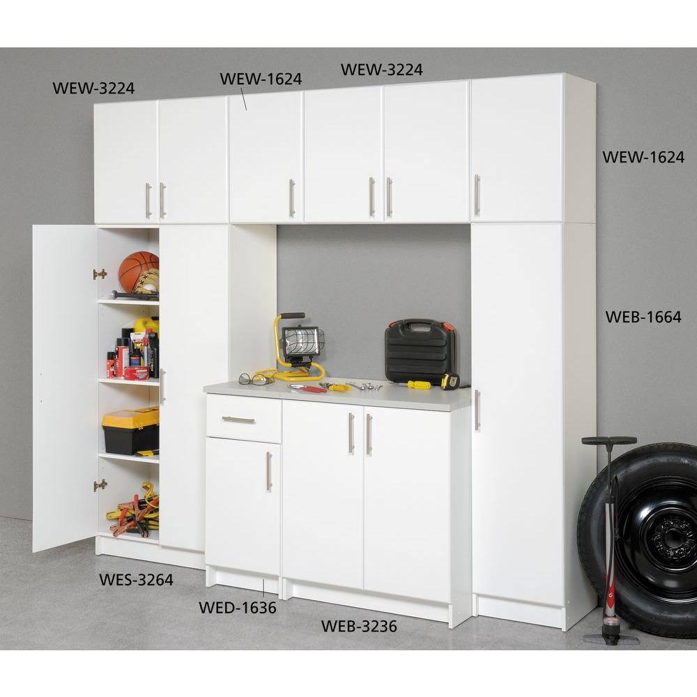 Prepac Elite 32 in. Wood Laminate Cabinet in White WEW-3224