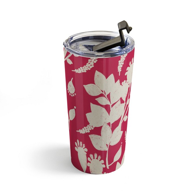 Viviana Gonzalez Floral Magenta Vibes 02 Travel Mug 20 Oz Stainless Steel Travel Mug Deny Designs