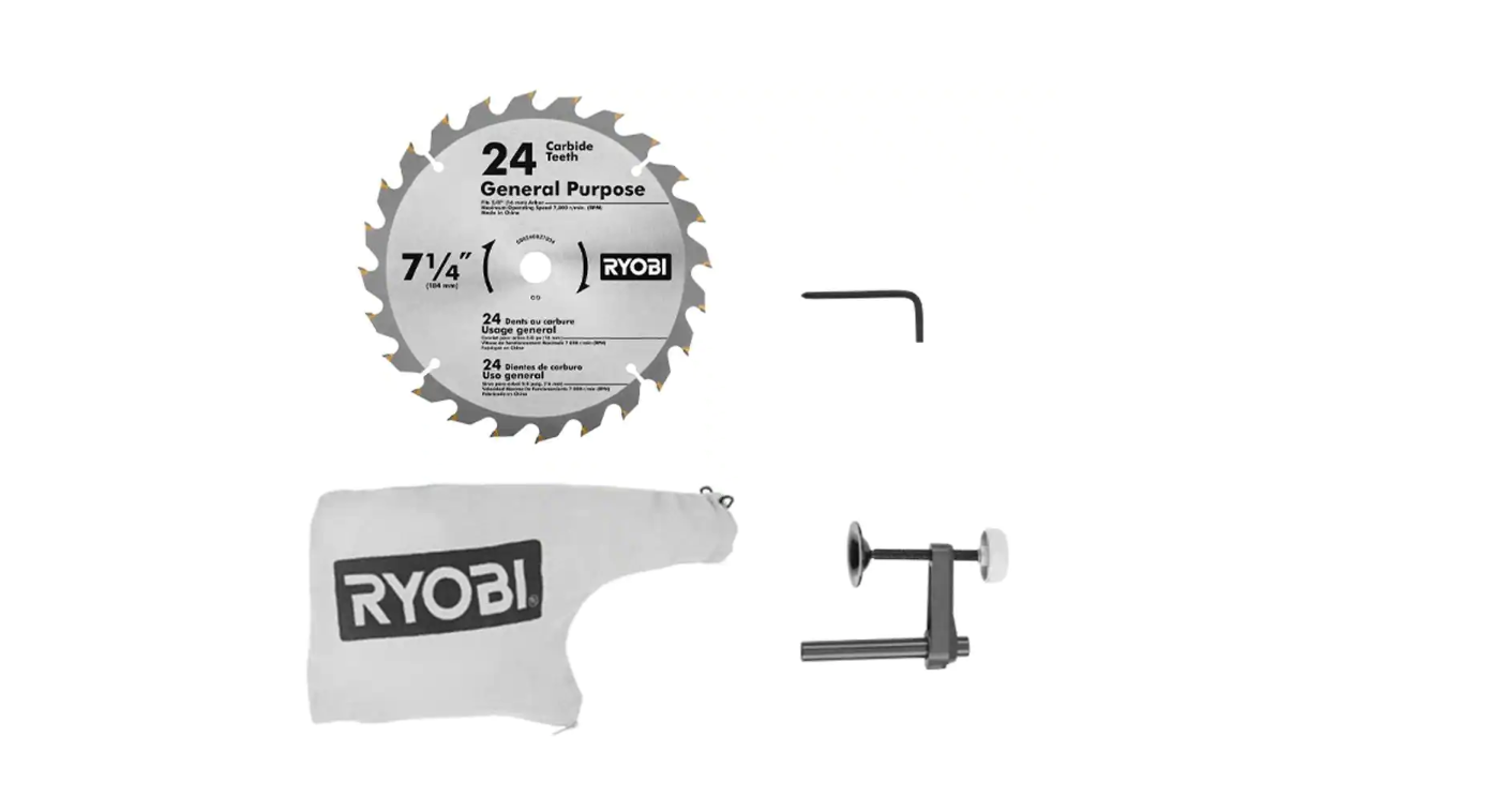 RYOBI P553-PSK005 ONE+ 18V Cordless 7-1/4 in. Compound Miter Saw with 2.0 Ah Battery and Charger