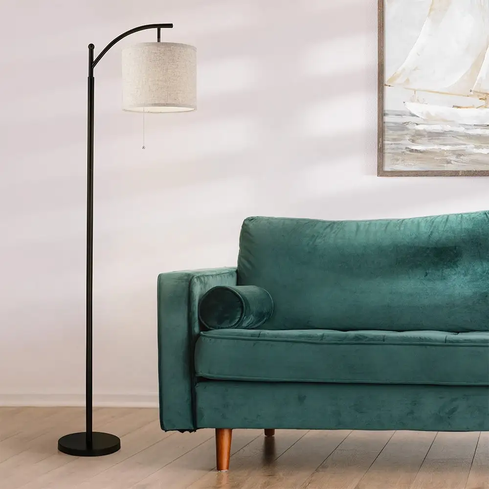 Chrispin LED Floor Lamp with Hanging Lampshade