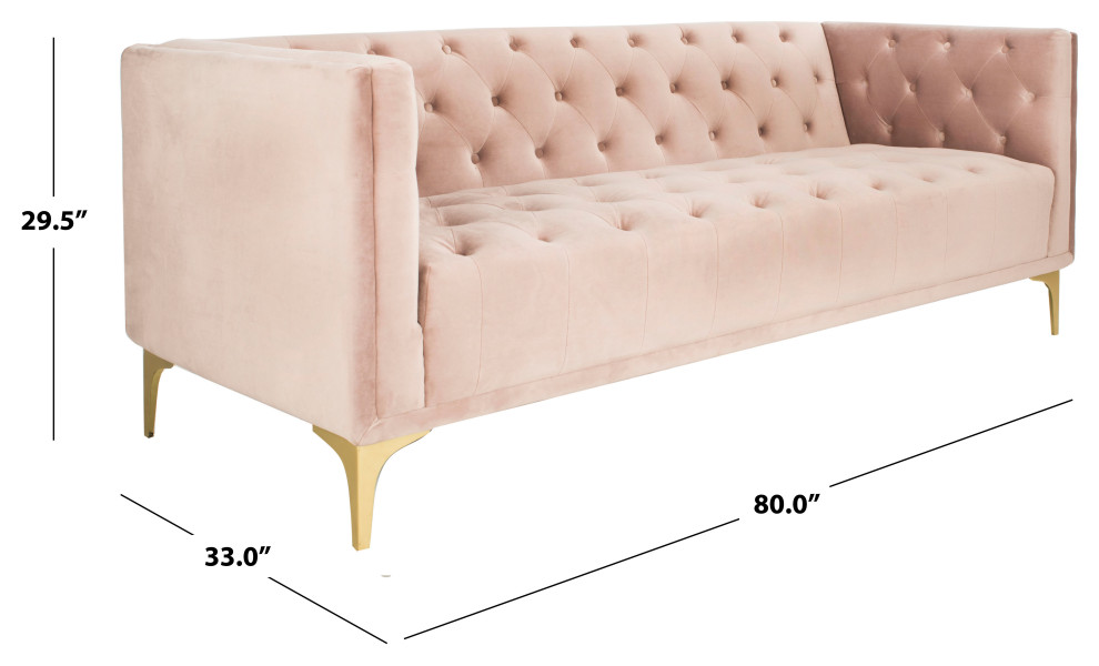 Safavieh Couture Florentino Tufted Sofa   Contemporary   Sofas   by Safavieh  Houzz