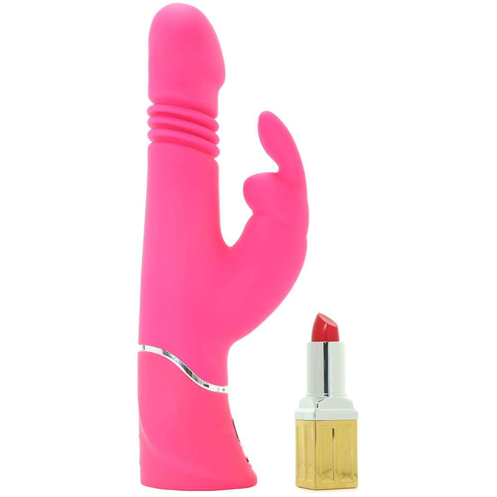 Happy Rabbit Thrusting Silicone Rabbit Vibe in Pink